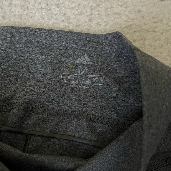 Adidas Compression Women's Leggings Sz Medium - Charcoal Gray - Picture 6 of 10
